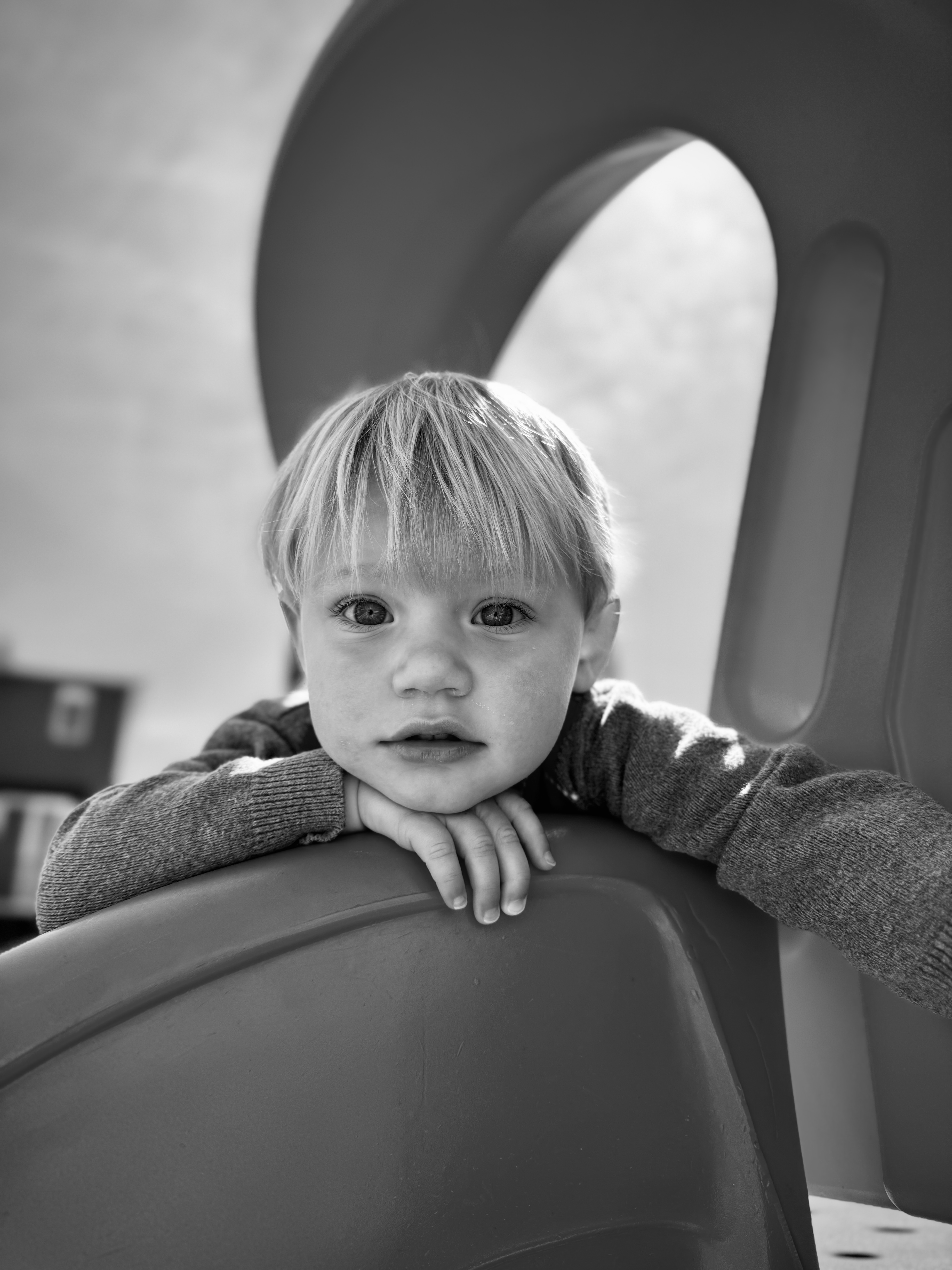 Child looking into the camera